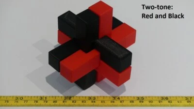 3D 打印脑筋拼图 - 多种颜色变化 — 第 1/4 张图片