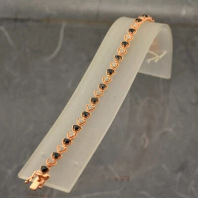 EDEL Armband Zirkon Spinell 925 Sterling Silber 20,0 cm rosé vergoldet - Bild 1 von 4