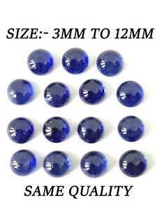 Blue Sapphire Round Cabochon Size 3mm To 12mm Loose Gemstone Best Seller item