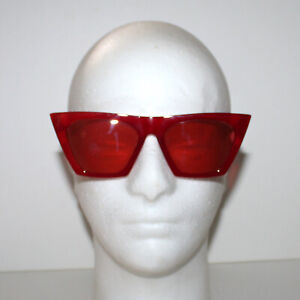 Vintage Women Sunglasses shades red geometric funky retro 