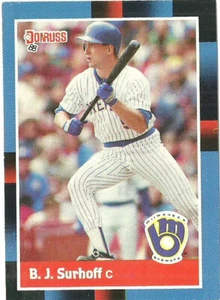 B.J. Surhoff Milwaukee Brewers #172 - Donruss casi nuevo-como nuevo 1988 - Imagen 1 de 2
