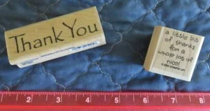 Nuevo Lote SELLO DE GOMA GRACIAS Bonito Guión Frase Tarjeta Tinta Artesanía Hágalo Usted Mismo Bonito - Imagen 1 de 2