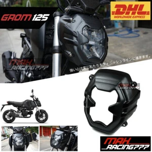 HONDA NEW GROM 2022 -2024 FOR FRONT COVER HEADLIGHT MATTE BLACK WINDSCREEN TRIM - Picture 1 of 11