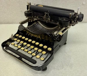 Antigua máquina de escribir Corona plegable modelo 3 1918 #185081 - Imagen 1 de 15