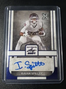 Isaiah Spiller - Leaf Ultimate Draft 2022 - Chargers - Auto - Blue - RC - /75 - Bild 1 von 3