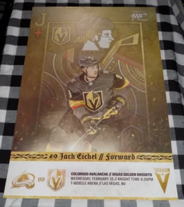 Jack Eichel Signed Las Vegas Golden Knights Gameday Poster GITD Signature - Picture 1 of 2