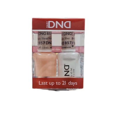 DND Duo Matching Soak-Off гель и лак для ногтей - #857 - Sheer Nude - Изображение 1 из 2