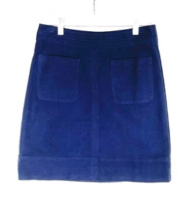 NWT Boden Women's Size 4 Navy Blue Dorchester Skirt Patch Pockets Exposed Zipper - Picture 1 of 9