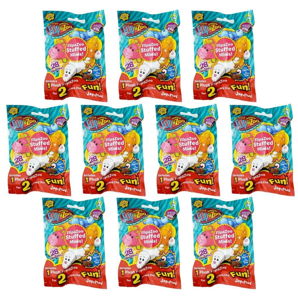 Lote de 10 minis de peluche originales FlipaZoo serie 1: ¡paquetes ciegos sellados! Foto 1 de 1