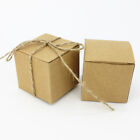 50pcs ECO Kraft Paper favor Box Wedding Party Cake Gift Candy DIY Xmas Box Decor