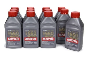 MOTUL 1/2 Liter (16.9 fl.oz) RBF 660 Brake Fluid - Racing Dot 4 Oil - Box of 12 - Picture 1 of 2
