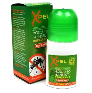 2 Xpel Mosquito Insect Fly Bite Repellent Tropical Formula Easy Roll On 75ml - Picture 1 of 1