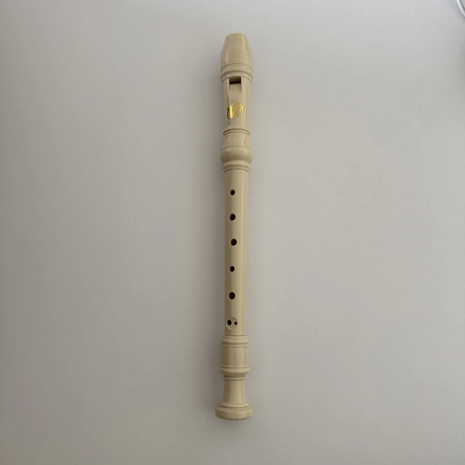 Recorder Beige Plastic Beginner Level Soprano Recorder Flute - Image 1 of 4