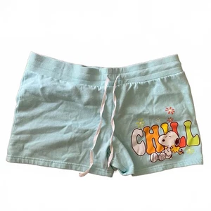 Pantalones Cortos Peanuts Snoopy & Woodstock "Chill", Talla XL, Azul, Salón para Mujer - Imagen 1 de 6