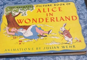 Alice In Wonderland Animated picture book, 1945, loose pages - Bild 1 von 4