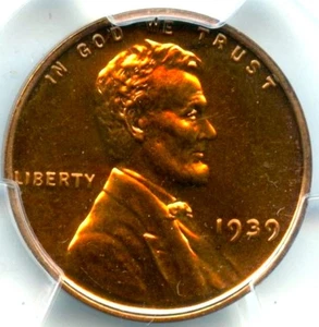 1939 Lincoln Cent, PCGS PR65RD - Picture 1 of 3