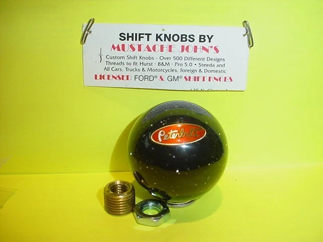 Peterbilt Años 60 - 70 Retro 2" Brillo Perilla de Cambio Personalizada, Logo Rojo (Negro) Foto 1 de 1