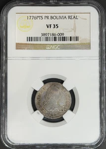 1776-PTS PR Spanish Colonial 1 Real Potosi, Bolivia NGC VF-35 *U.S. Legal Tender - Picture 1 of 4