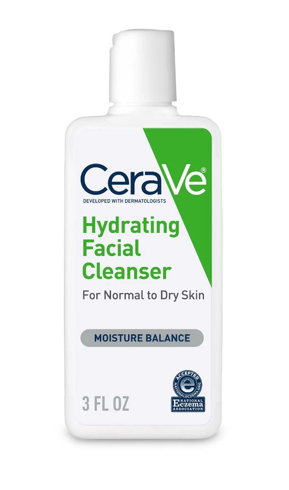 CeraVe Hydrating Facial Cleanser Hyaluronic Acid for Normal to Dry Skin 3 fl oz - Image 1 of 1