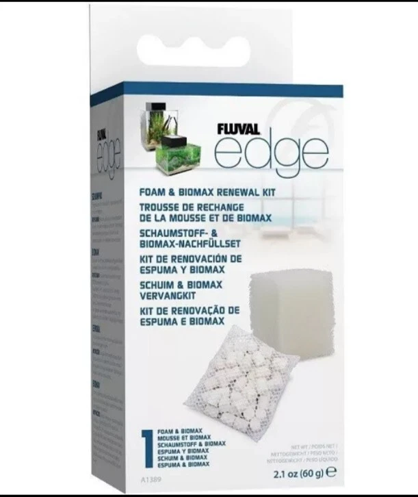 Fluval Edge Replacement Foam & Biomax Filter x2 Aquarium Fish Tank  - Image 1 of 1