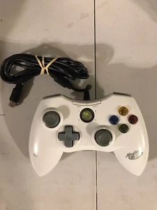 MAD CATZ WHITE WIRED CONTROLLER for Xbox 360. Tested & Working!! - Picture 1 of 3