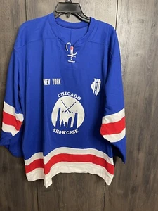 Maglia Hockey Vintage Chicago Showcase New York #23 Adulto XL CCM NUOVA CON ETICHETTE Blu - Foto 1 di 16