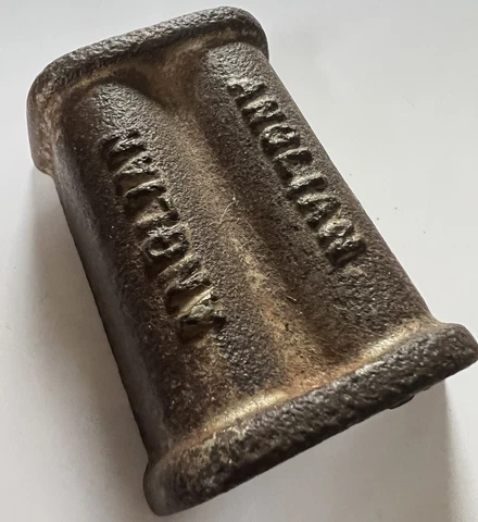 Vintage Cast Iron Anglian Conduit Desk Top Mancave Paperweight Display Old Prop Cover