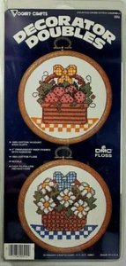 Vogart Decorator Doubles Cross Stitch Kit DMC Floss With Frames - Picture 1 of 3