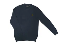 Lyle & Scott Detalle Hombros Cuello Redondo Jersey de Punto Azul Marino KN11925V - Imagen 1 de 4