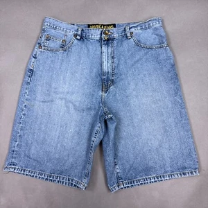 Vintage Nautica Shorts Men 36 Blue Denim Jean Jorts Faded Washed Out Loose Baggy - Picture 1 of 14