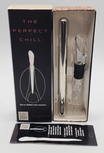 Vineyard Elite The Perfect Chill Stick Stainless Steel Wine Cooler Spout Pour - Picture 1 of 20