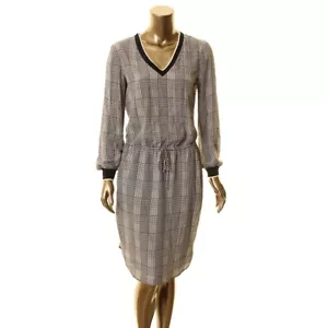 Abito in guaina LAUREN RALPH LAUREN NUOVO donna a quadretti collo a V con cordini TEDO - Foto 1 di 2