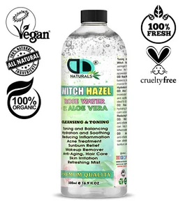 DD Witch Hazel Facial Toner with Rose Water & Aloe Vera 100% NATURAL & ORGANIC - Picture 1 of 22