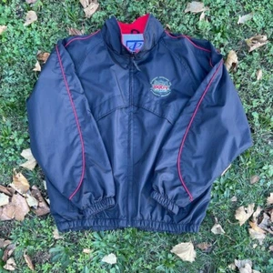 VINTAGE Super Bowl XXXIV 34 Mens Large Windbreaker Logo Athletic NFL Black - Picture 1 of 2