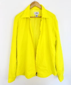 Armani Exchange Lightweight Jacket Bright Yellow Full Zip Collared Men's Sz XL - Picture 1 of 11