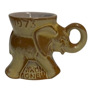 Vintage Frankhoma Pottery 1973 GOP Republican Political Mug, Nixon Agnew MCM - Picture 1 of 7