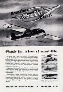 1943 Franklin Powered Glider Aircraft Ad 5/2/2025d - Picture 1 of 1
