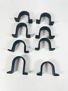Black Plastic Straps Generic 1-1/4 OD Pipe - 8-Pack See Photos For Dimensions - Picture 1 of 4