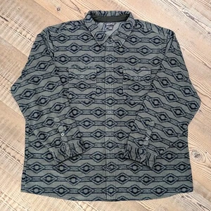 Eddie Bauer Chutes Micro Fleece Southwest/Navajo Style Print Shacket 3XL Green - Picture 1 of 8