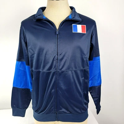 Chaqueta deportiva Team France Icon azul oscuro talla M mediana fútbol NUEVA NUEVA CON ETIQUETAS cremallera Foto 1 de 4