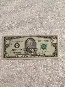 1993 $50 Federal Reserve Note NiceCondition - Picture 1 of 5