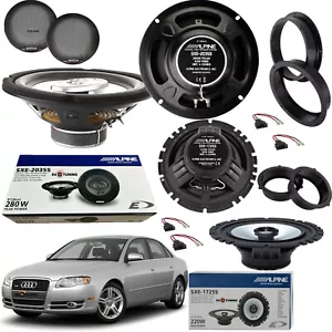Kit 4 Casse Altoparlanti Alpine Anteriori e Posteriori per AUDI A4 B8 da 2007-16 - Foto 1 di 19
