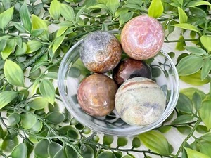 Ocean jasper sphere - unique ocean jasper crystal ball - 37-40mm ocean jasper - Picture 1 of 10