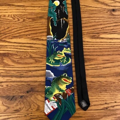 Мужской винтажный галстук Budweiser Frog Genuine Collection MMG Group (1996) - Изображение 1 из 4