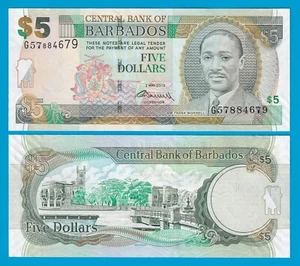 Barbados 5 Dollars P 67c, 2012 UNC ( P 67 c ) - Picture 1 of 1