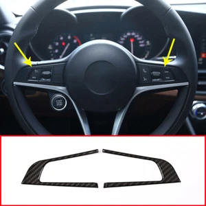 ABS Carbon Car Steering Wheel Decorate Frame Cover For Alfa Romeo Giulia 17-2019 - Bild 1 von 4
