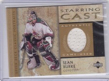 2002-03 Upper Deck Classic Portraits Starring Cast Jersey Sean Burke    *S5021