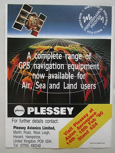 2/1990 PUB PLESSEY AVIONIK GPS NAVIGATIONSAUSRÜSTUNG ASIATISCHE LUFT- UND Raumfahrtanzeige - Bild 1 von 1