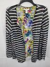 Christopher & Banks Reversible Lightweight Open Front Cardigan Sweater Sz Large