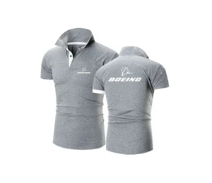 Camicia uomo Boeing grigio con colletto 3 bottoni taglia small NUOVA - Foto 1 di 3